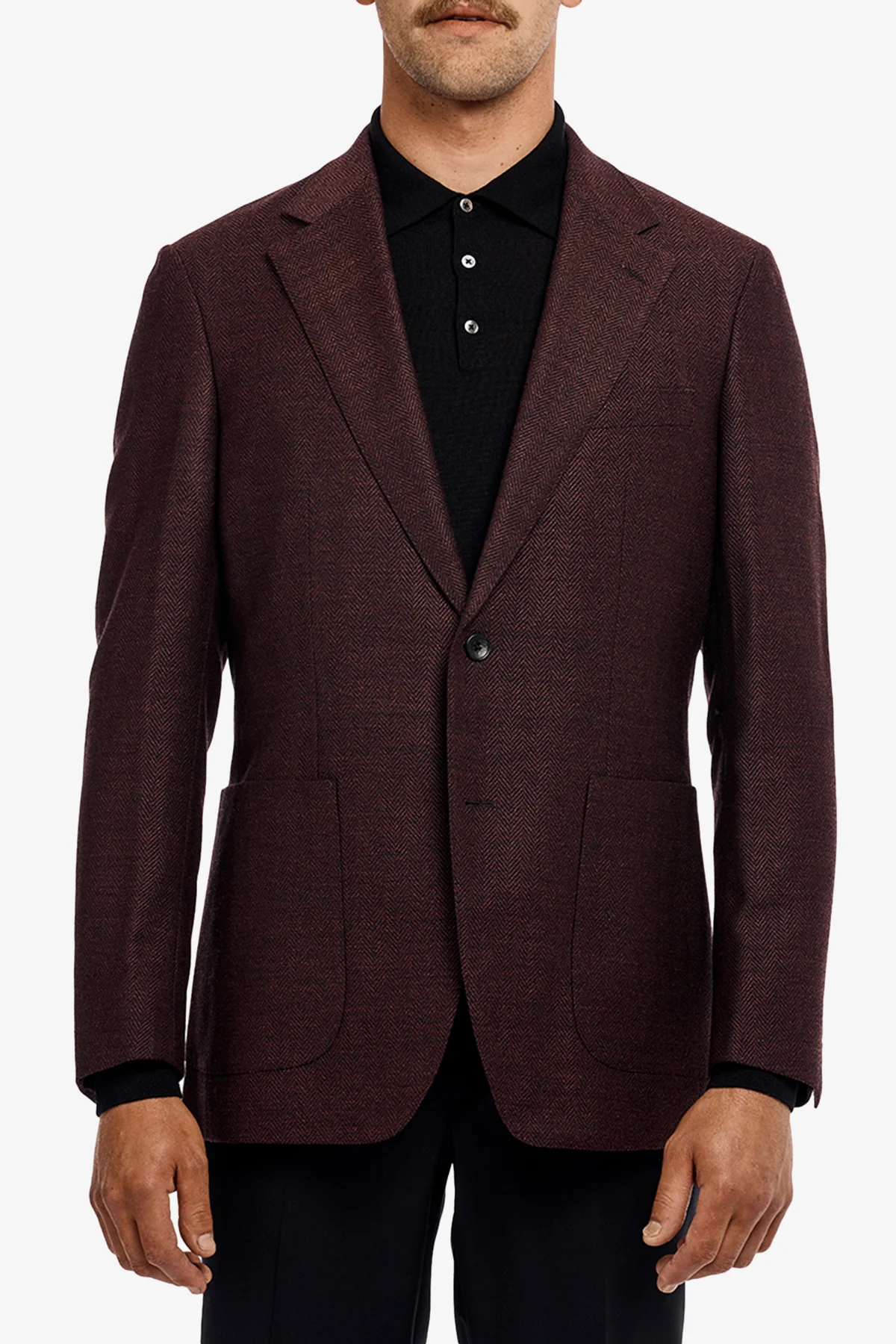 Archer - Maroon herringbone - Image 4