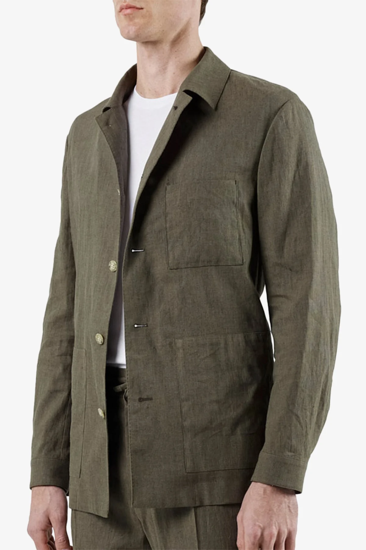 Arienzo - Khaki Shirt Jacket - Image 6