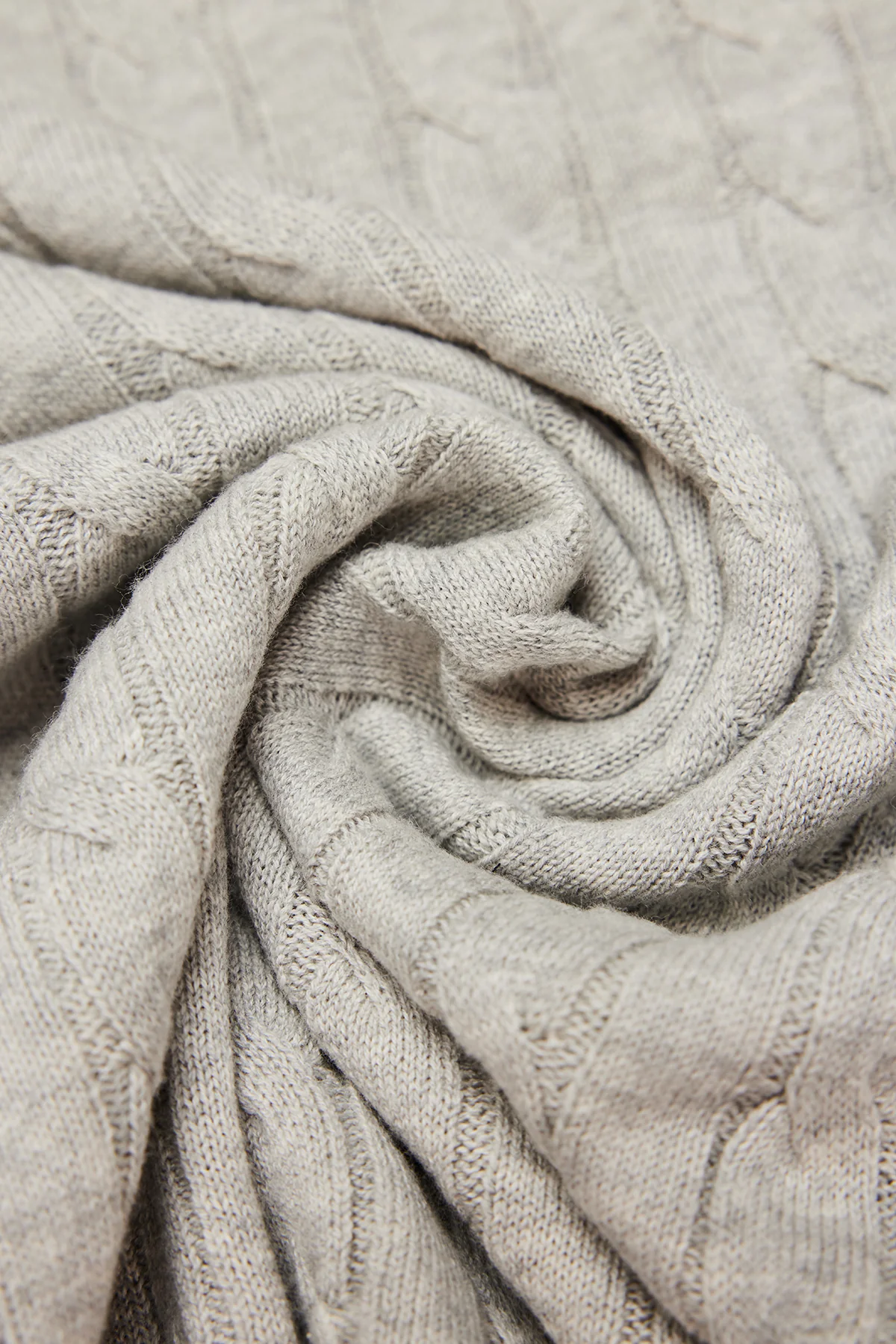 Cable - Light Grey Cable Knit - Image 3