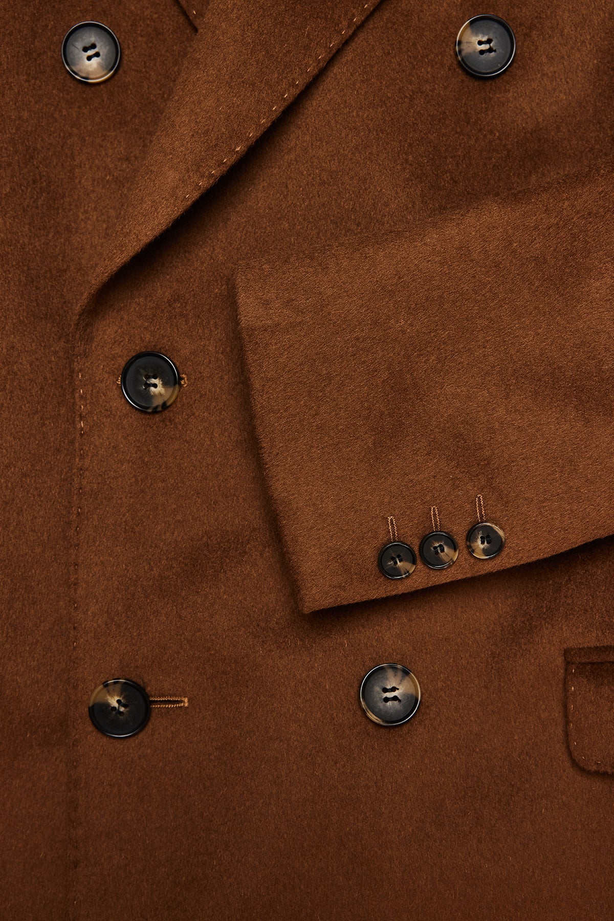 Elroy - Camel Double Breasted Overcoat - Image 4