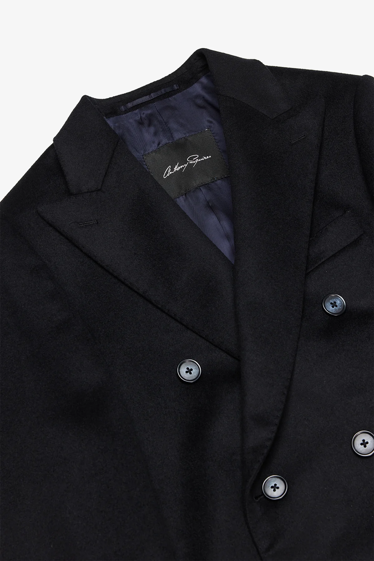 Elroy - Navy Double Breasted Overcoat - Image 3